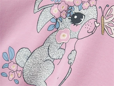 Name It pastel lavender/flower bunny sweatshirt