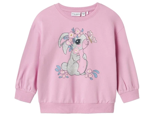 Name It pastel lavender/flower bunny sweatshirt