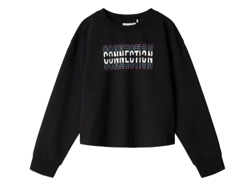 Name It black/connection short boxy sweatshirt