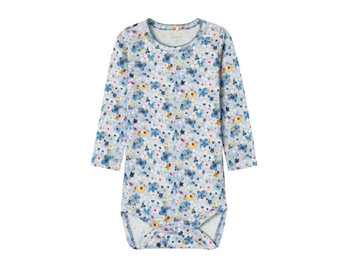 Name It chambray blue blomstret body