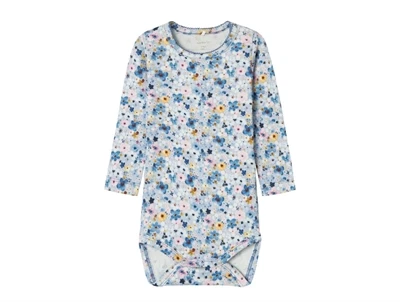 Name It chambray blue blomstret body