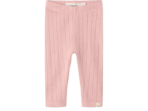 Lil\' Atelier leggings misty rose med hulmønster