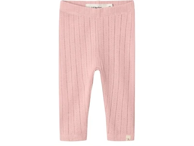 Lil' Atelier leggings misty rose med hulmønster