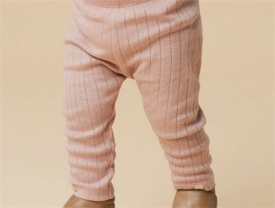 Lil\' Atelier leggings misty rose med hulmønster