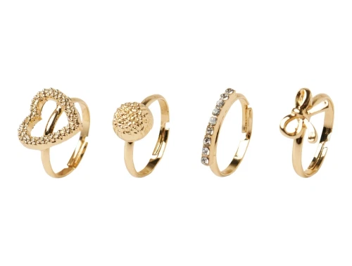 Name It ringe gold colour 4-pak