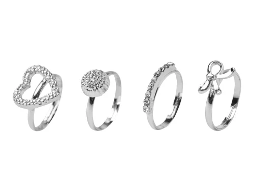 Name It ringe silver 4-pak