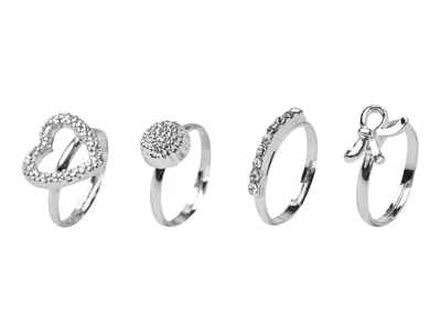 Name It ringe silver 4-pak