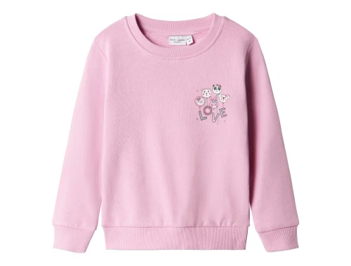 Name It pastel lavender/love sweatshirt