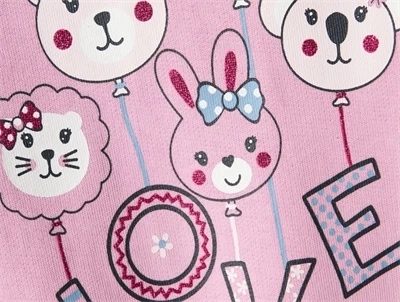 Name It pastel lavender/love sweatshirt