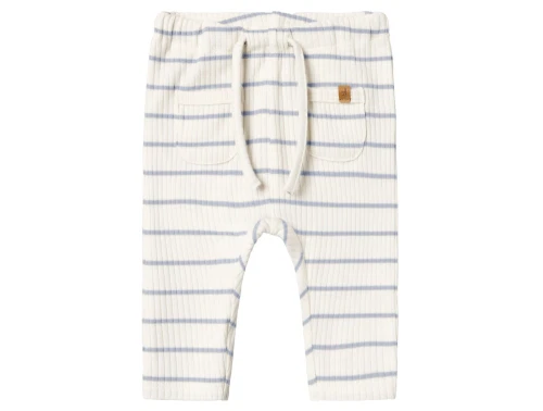 Lil\' Atelier bukser coconut milk med blå striber