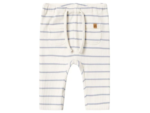 Lil\' Atelier bukser coconut milk med blå striber