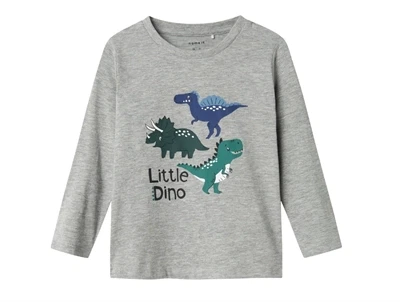 Name It grey melange dino top