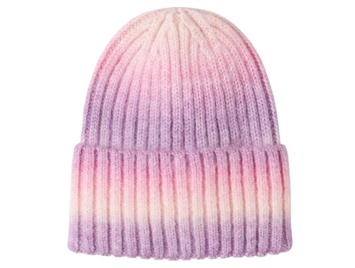 Name It beanie wild orchid med ribstrik