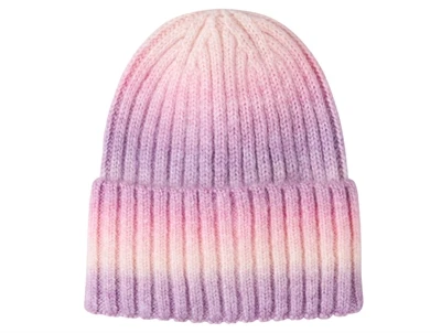 Name It beanie wild orchid med ribstrik