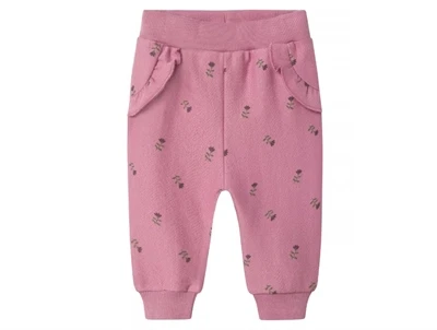 Name It mauve orchid blomstrede sweatbukser