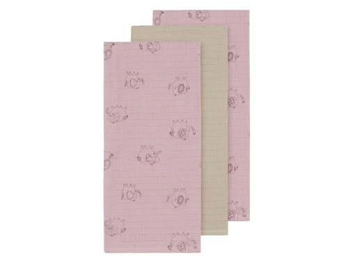 Name It stofbleer i rosa nuance med elefantprint 3-pak