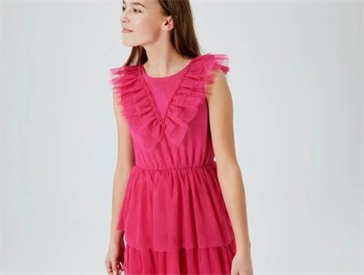 Name It pink peacock tyl kjole