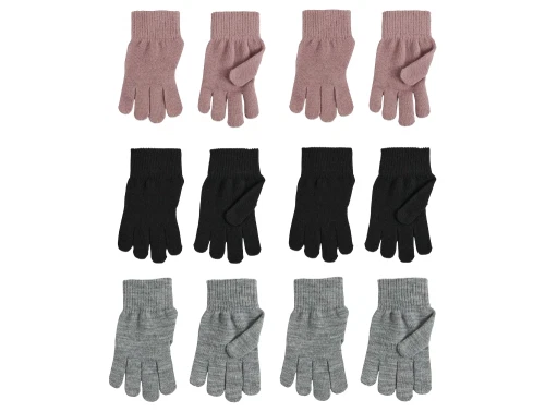 Name It magic handsker 6-pak i sort grå og woodrose