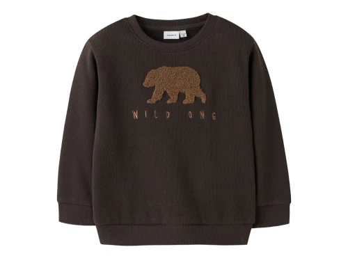 name it mini sweatshirt delicioso med bjørnebroderi forside