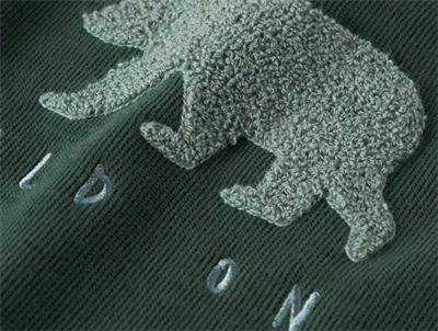 name it mini sweatshirt garden topiary med bjørnebroderi detalje