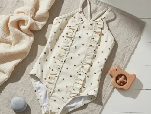 Lil Atelier whitecap gray mariehøne badedragt