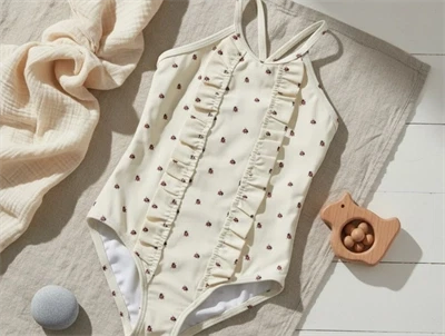 Lil Atelier whitecap gray mariehøne badedragt