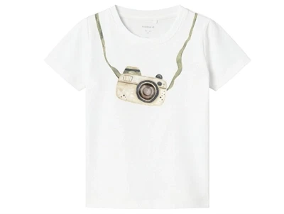 Name It bright white kamera t-shirt