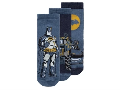 3-pak sokker med Batwheels print i blå nuancer fra Name It