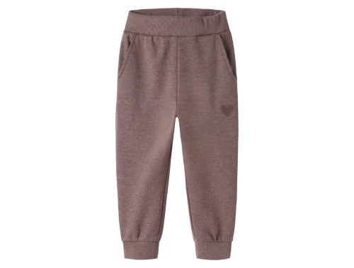 Name It MINI sweatpants peppercorn med hjertebroderi