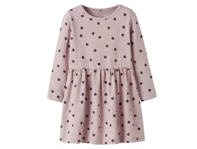 name it mini kjole i lyserød burnished lilac med prikprint