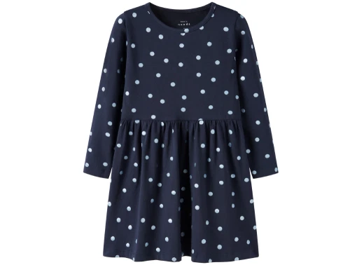 name it mini kjole i mørkeblå navy blazer med lyseblå prikker