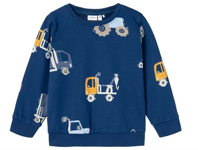 Name It estate blue landbrugsmaskiner sweatshirt