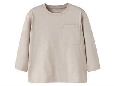 Name It MINI bluse island fossil med brystlomme  