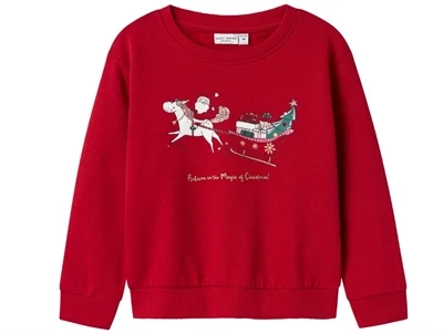 Name It jester red jul glitter sweatshirt