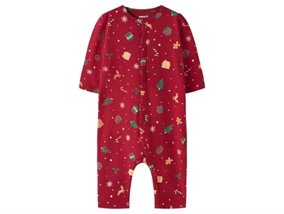 Name It natsuit jester red med juleprint