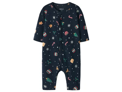 Name It natsuit navy blazer med juleprint