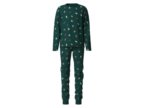 Name It pyjamassæt i mørkegrøn med juleprint