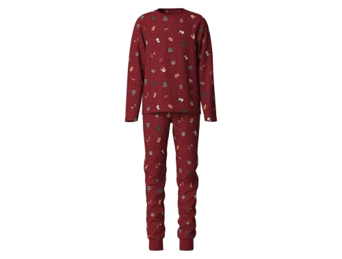 Name It pyjamassæt i mørkerød med juleprint
