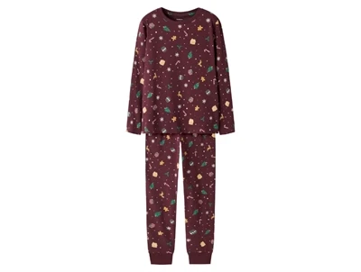 Name It pyjamas i burgundy med juleprint