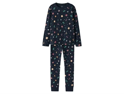 Name It pyjamas i navy blazer med juleprint