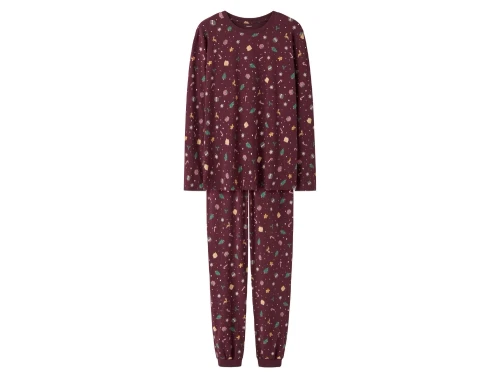 Name It voksen pyjamas i burgundy med juleprint
