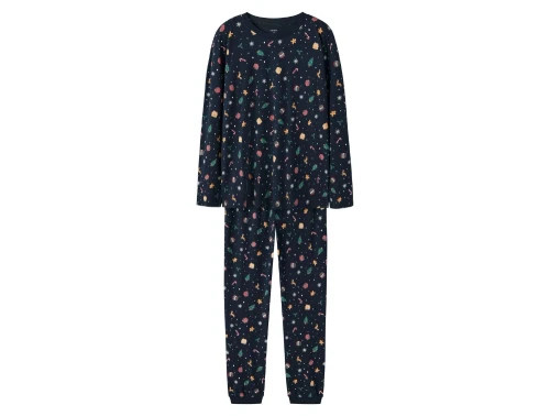 Name It voksen pyjamas i navy blazer med juleprint