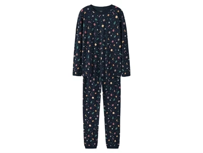 Name It voksen pyjamas i navy blazer med juleprint