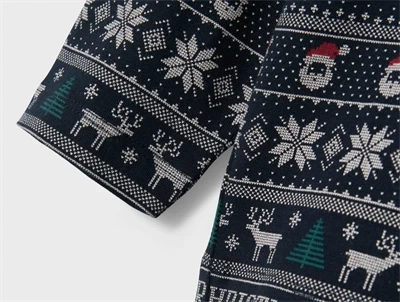 Name It pyjamas med juleprint i mørkeblå fra Name It