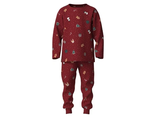Name It pyjamassæt i mørkerød med juleprint