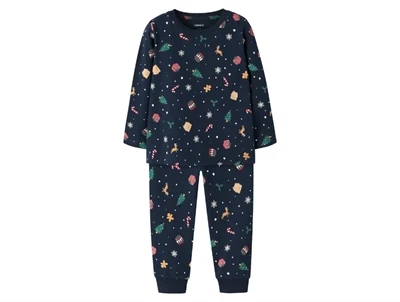 Name It pyjamas navy blazer med juleprint