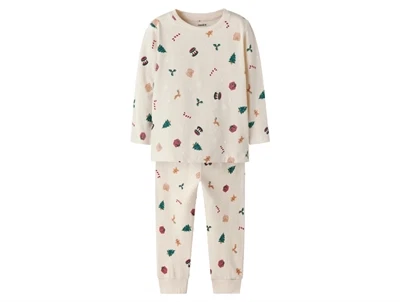Name It pyjamas whitecap gray med juleprint