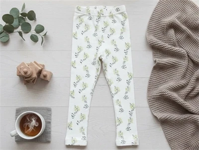 Lil Atelier coconut milk yellow blomstret legging