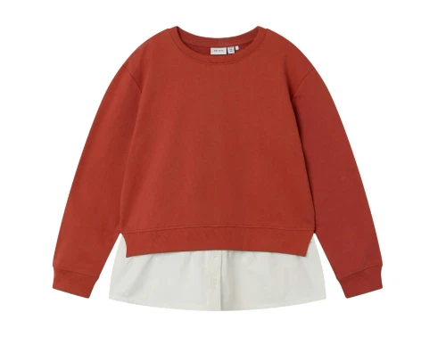 Name It burnt brick skjorte sweatshirt