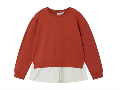 Name It burnt brick skjorte sweatshirt